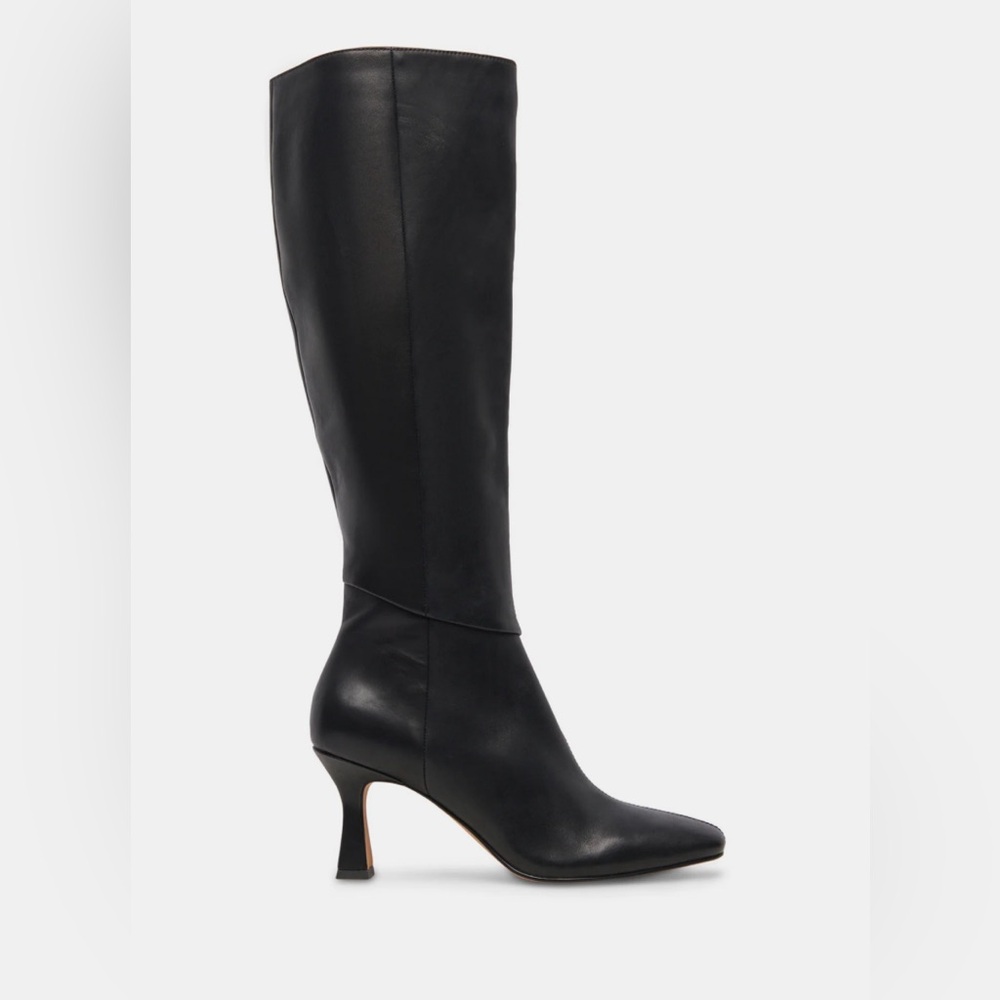 Worn once black knee high boots!